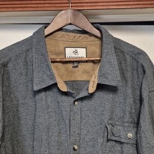 Legendary Whitetails Men's Gray Flannel, 4XL TALL